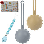 2 Pacifier Holder Case + Silicone Pacifier Clip Holder | Pack 3 Pieces + Gift Box | Pacifier Holder BPA Free | Silicone Baby Pacifier Holder | Flexible and Easy to Clean